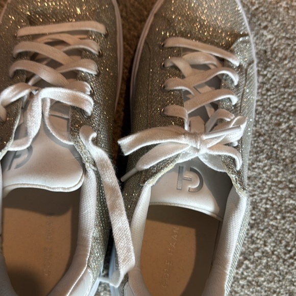 Cole Haan Sparkling Silver Sneakers - Picture 2 of 4